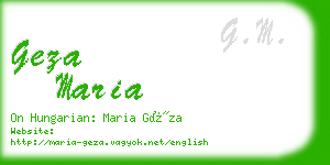 geza maria business card